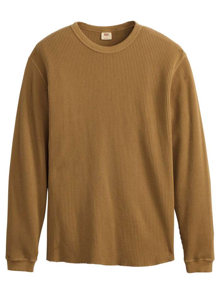 T-shirt en coton camel à...