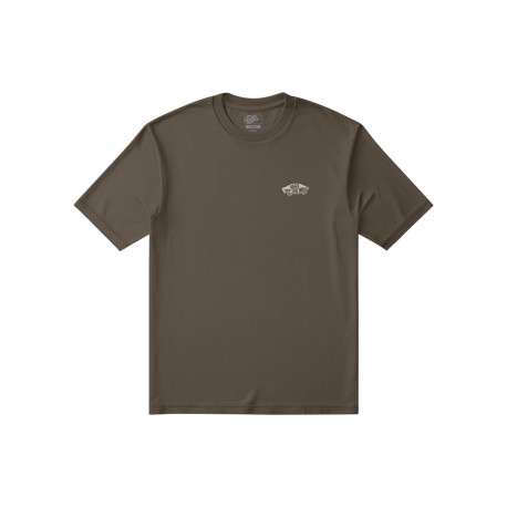 T-shirt marron en coton à imprimé camouflage logotypé avec une coupe droite