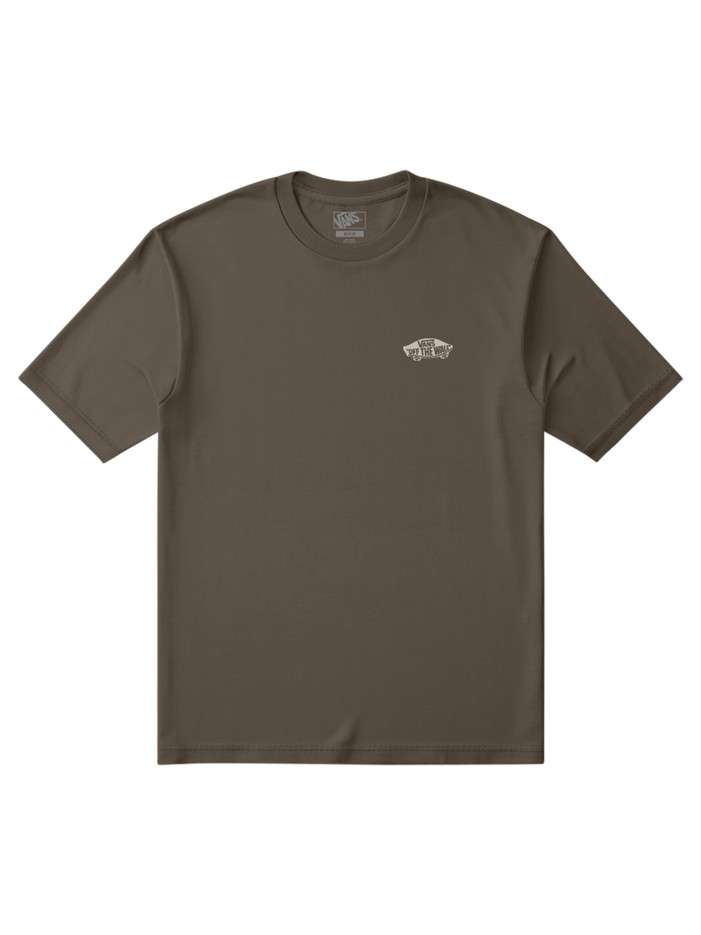 T-shirt marron en coton à...