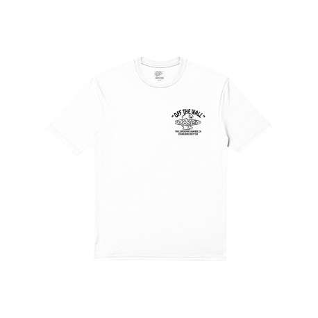 T-shirt blanc en coton à imprimé Neighborhood doté d'une coupe droite