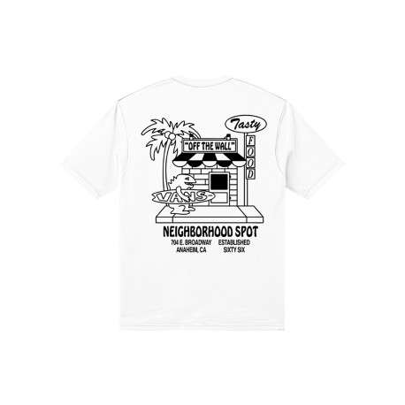 T-shirt blanc en coton à imprimé Neighborhood doté d'une coupe droite - Image 2