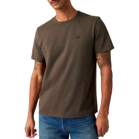 T-shirt en coton anthracite à coupe droite pourvu de manches courtes - Image 3