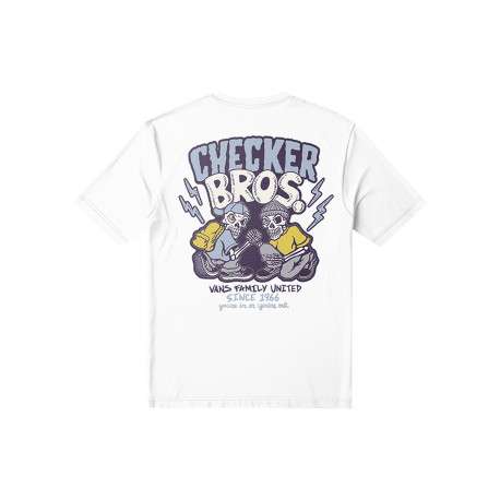 T-shirt blanc en coton à imprimé squelettes pourvu d'une coupe droite - Image 2