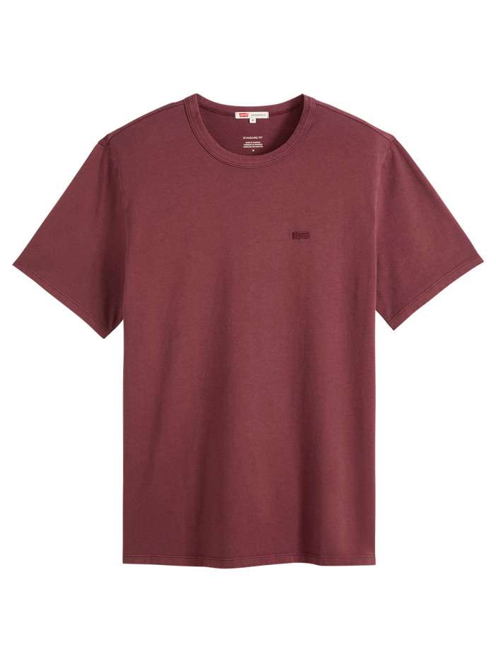 T-shirt en coton bordeaux à...