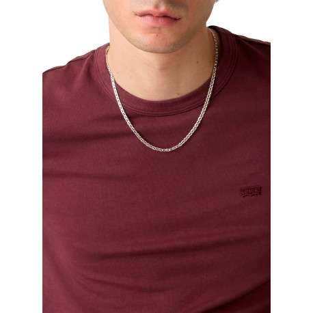 T-shirt en coton bordeaux à coupe droite pourvu de manches courtes - Image 5