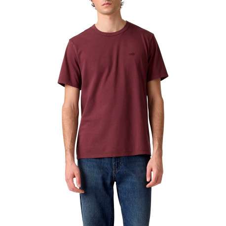 T-shirt en coton bordeaux à coupe droite pourvu de manches courtes - Image 6