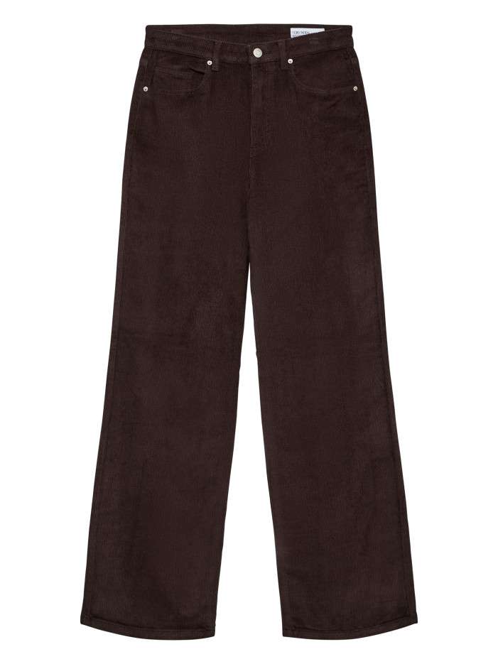 Pantalon en coton marron...