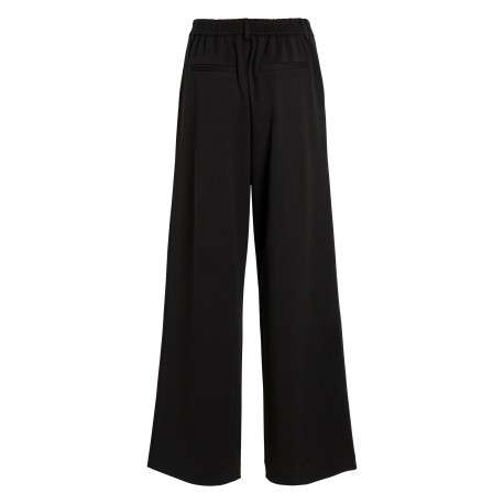 Pantalon chino noir coupe bootcut pourvu d'une taille en partie élastiquée - Image 2