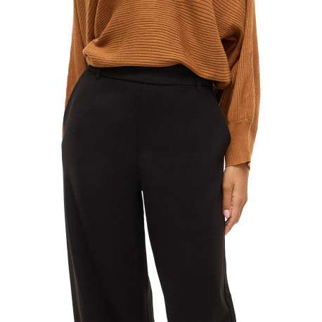 Pantalon chino noir coupe bootcut pourvu d'une taille en partie élastiquée - Image 3