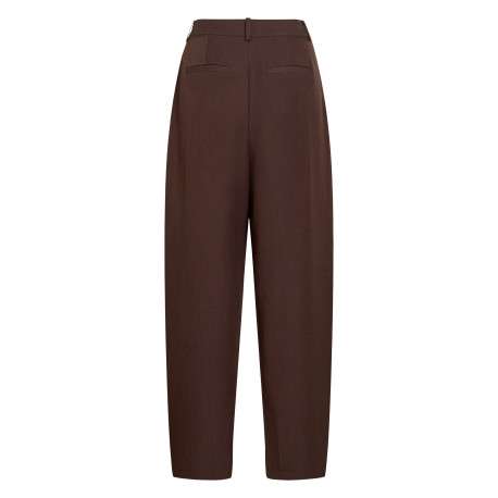 Pantalon chino marron coupe bootcut pourvu de passants pour la ceinture