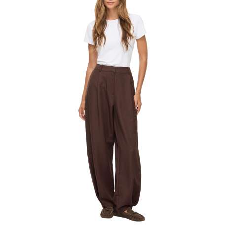 Pantalon chino marron coupe bootcut pourvu de passants pour la ceinture - Image 3