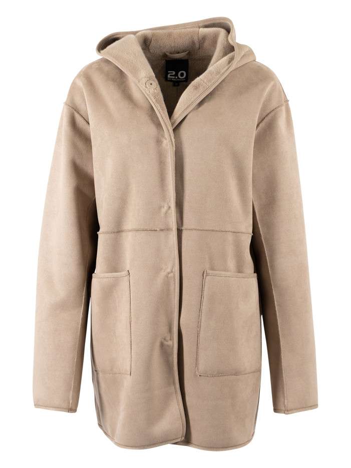 Blouson taupe à coupe...