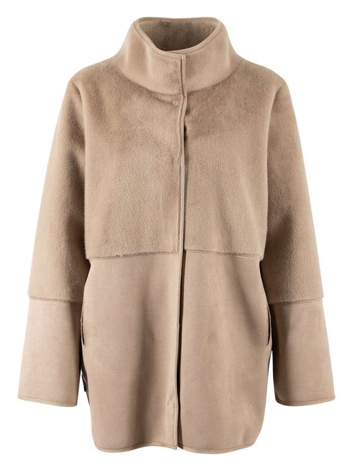 Blouson taupe à coupe...