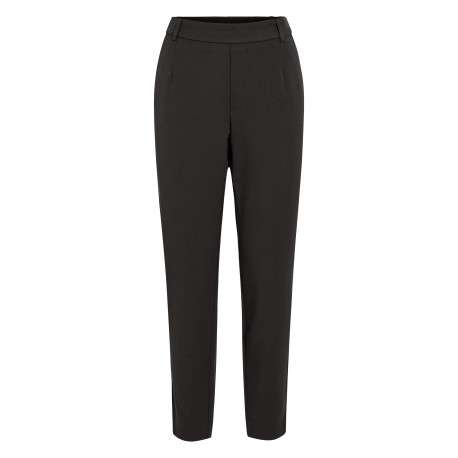 Pantalon chino anthracite coupe slim pourvu d'une taille en partie élastiquée