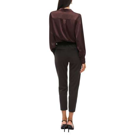 Pantalon chino anthracite coupe slim pourvu d'une taille en partie élastiquée - Image 4