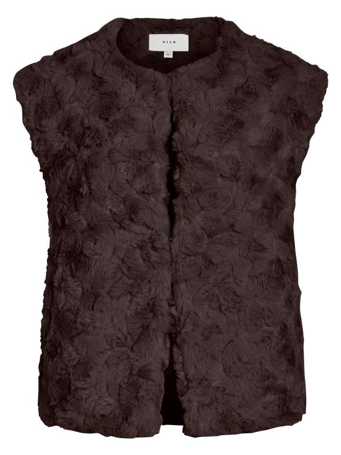 Gilet marron sans manche à...