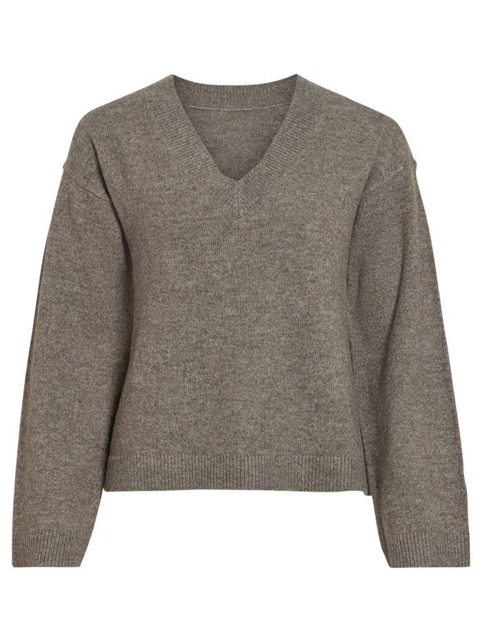 Pull taupe à coupe droite...