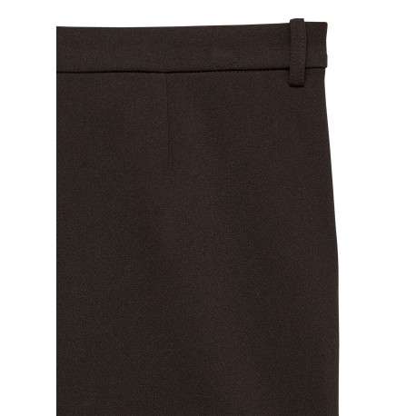 Pantalon chino marron à coupe droite pourvu d'une fermeture par zip et agrafe - Image 2