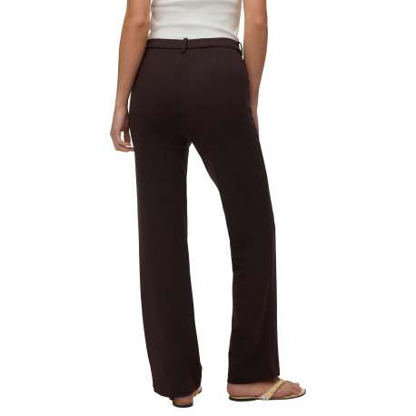 Pantalon chino marron à coupe droite pourvu d'une fermeture par zip et agrafe - Image 4