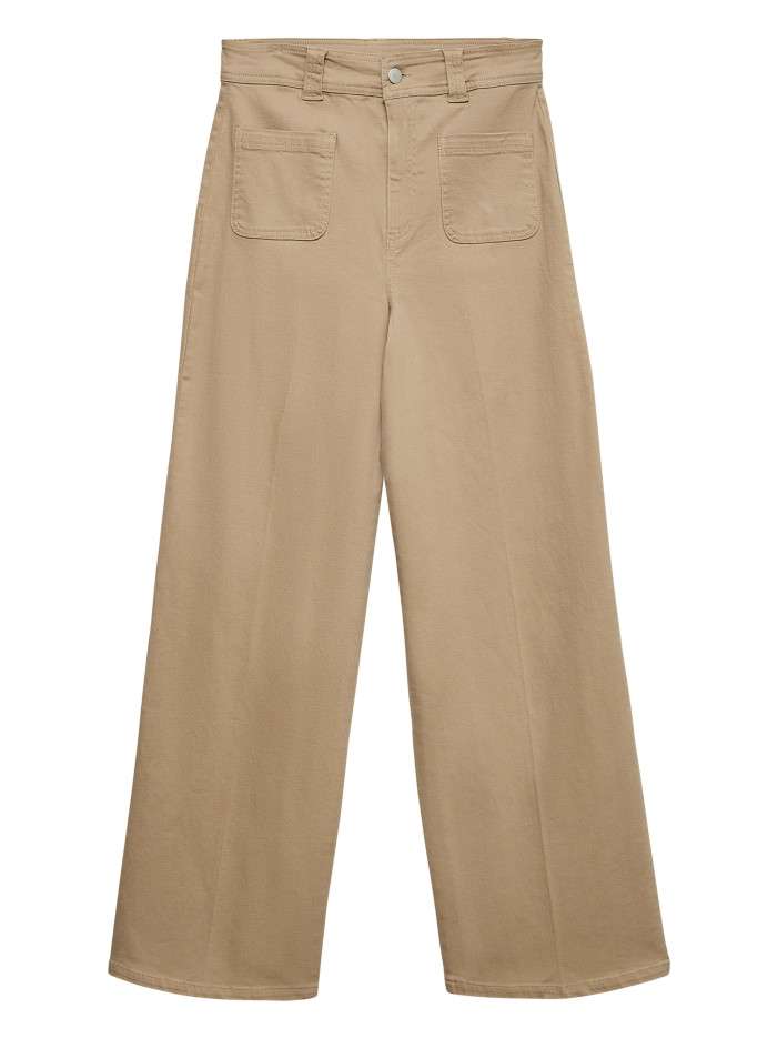 Jean en coton beige coupe...