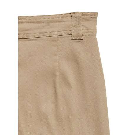 Jean en coton beige coupe bootcut pourvu de poches plaquées à l'avant - Image 2