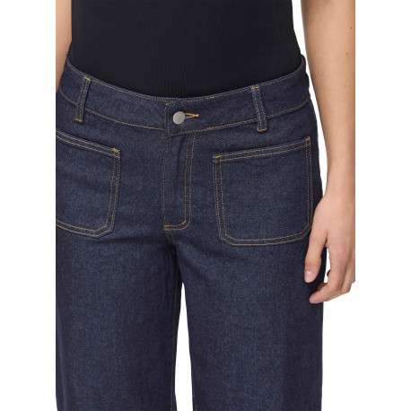 Jean en coton brut à coupe bootcut pourvu de coutures contrastées - Image 3