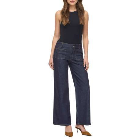 Jean en coton brut à coupe bootcut pourvu de coutures contrastées - Image 5