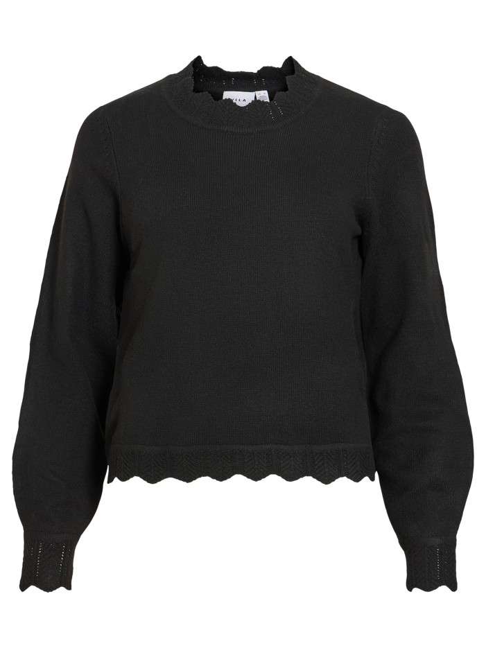 Pull noir à coupe droite...