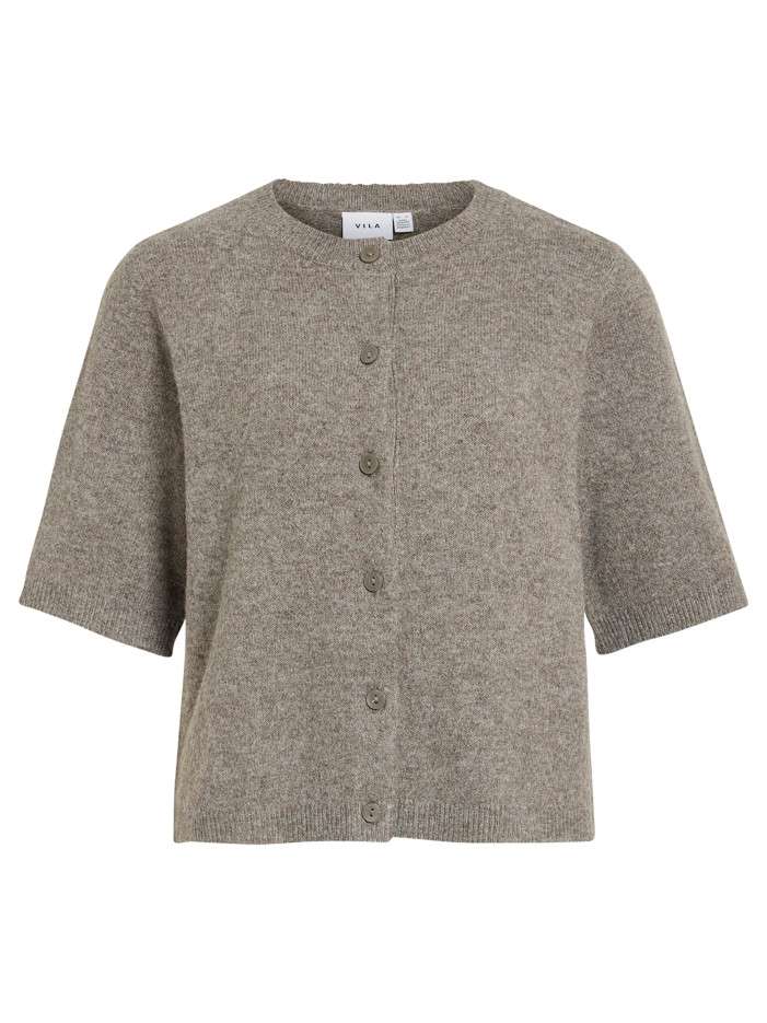 Gilet taupe à coupe droite...