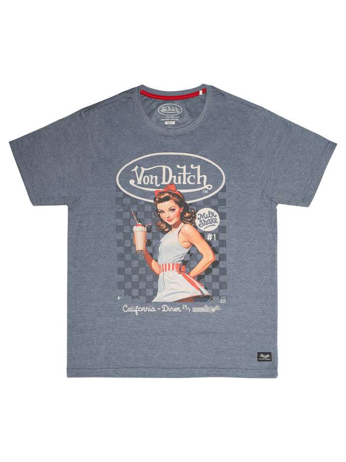 T-shirt bleu à imprimé...