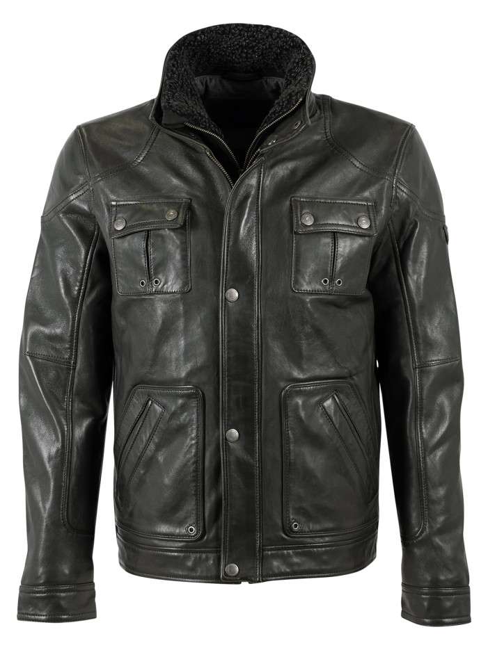 Blouson en cuir de mouton...