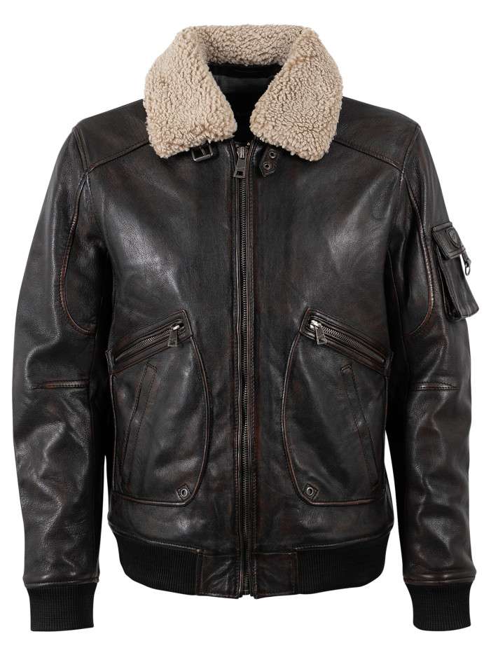 Blouson en cuir de mouton...