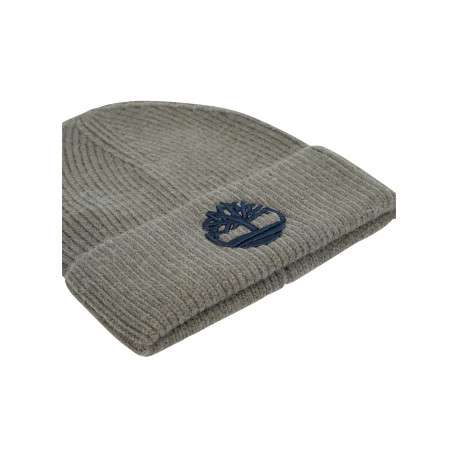 Bonnet tilleul en tricot côtelé pourvu d'un revers avec le logo brodé - Image 3