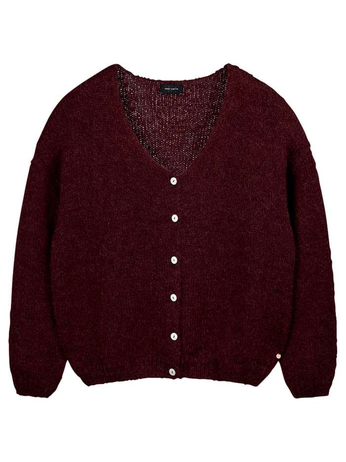Gilet bordeaux en maille...