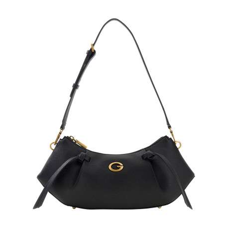 Sac Allegra noir uni avec une bandoulière ajustable et 1 poche zippée