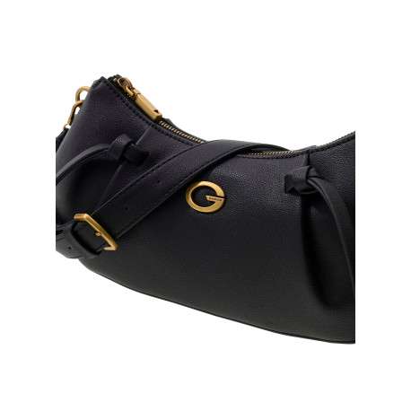 Sac Allegra noir uni avec une bandoulière ajustable et 1 poche zippée - Image 3