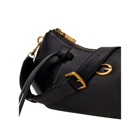 Sac Allegra noir uni avec une bandoulière ajustable et 1 poche zippée - Image 4