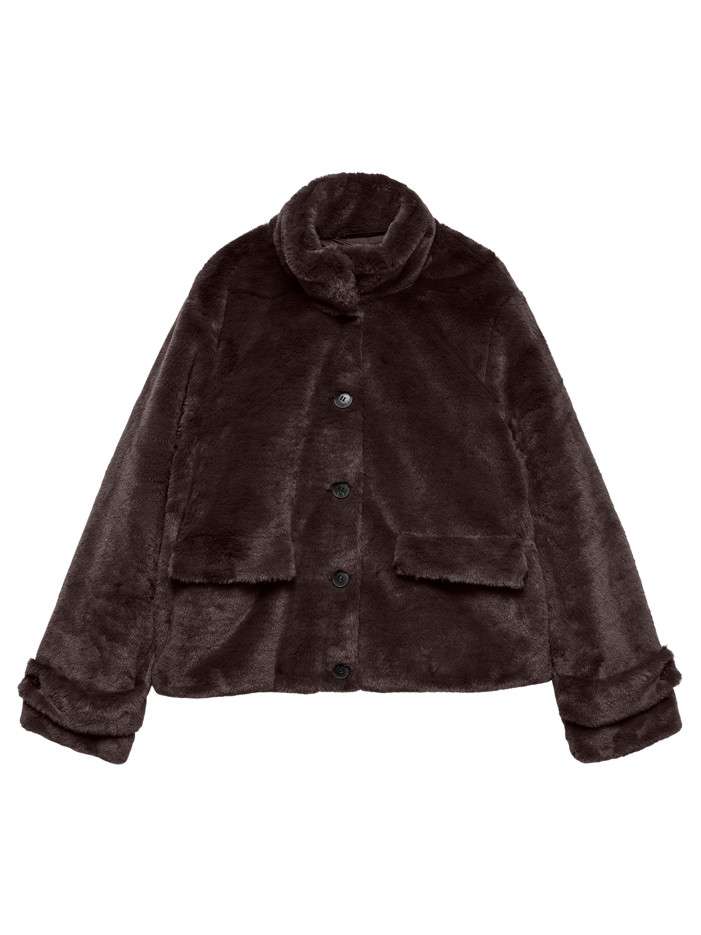 Manteau marron à coupe...
