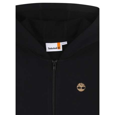 Sweat noir à fermeture zippée doté d'un col à capuche à coupe droite - Image 3