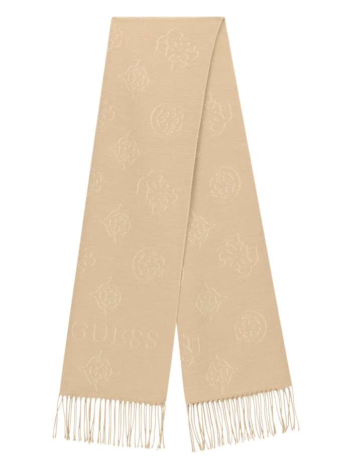 Écharpe rectangulaire beige...