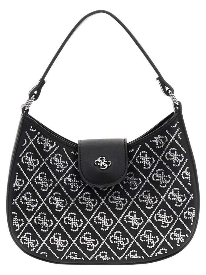 Sac à main noir à strass...