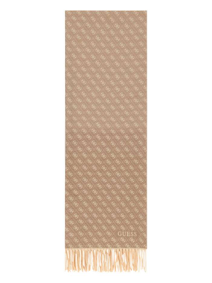 Écharpe rectangulaire beige...