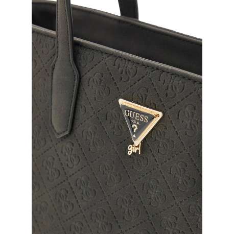 Sac à bandoulière noir avec motifs monogrammes et bandoulière réglable - Image 4
