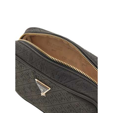 Sac à bandoulière noir avec motifs monogrammes et bandoulière réglable - Image 5