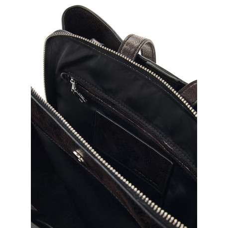 Sac à dos noir pourvu d'une anse et de découpes en forme de pétales - Image 3