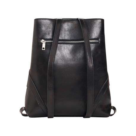 Sac à dos noir pourvu d'une anse et de découpes en forme de pétales - Image 4
