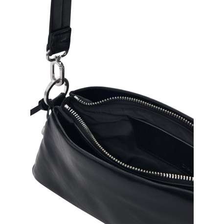 Sac à bandoulière horizontal noir pourvu d'une anse amovible - Image 3
