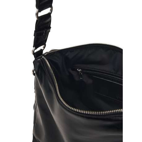 Sac à main porté épaule noir pourvu d'une bandoulière amovible - Image 3