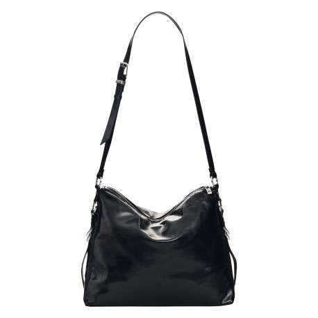 Sac à main porté épaule noir pourvu d'une bandoulière amovible - Image 4
