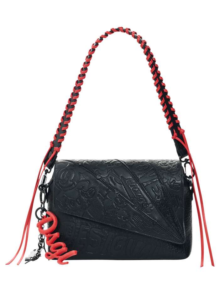 Sac à bandoulière noir orné...